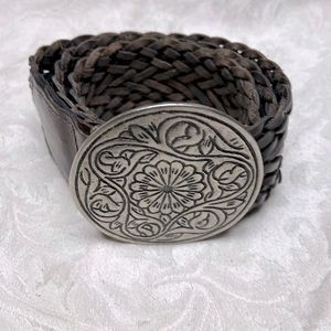 Large Concho Leather Belt